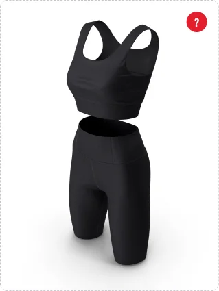 Conjunto de top deportivo y shorts de entrenamiento negros de 1off