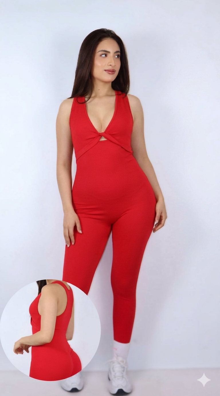 1-Off Women’s Twist Front Active Jumpsuit